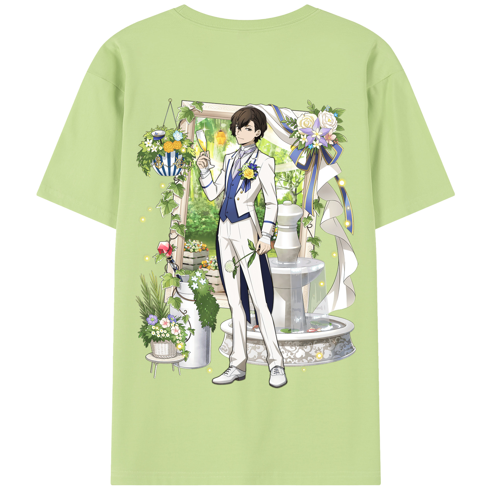 （画像用） 文豪ストレイドッグス Bungo Stray Dogs 綿100％半袖Tシャツ（背面プリント）